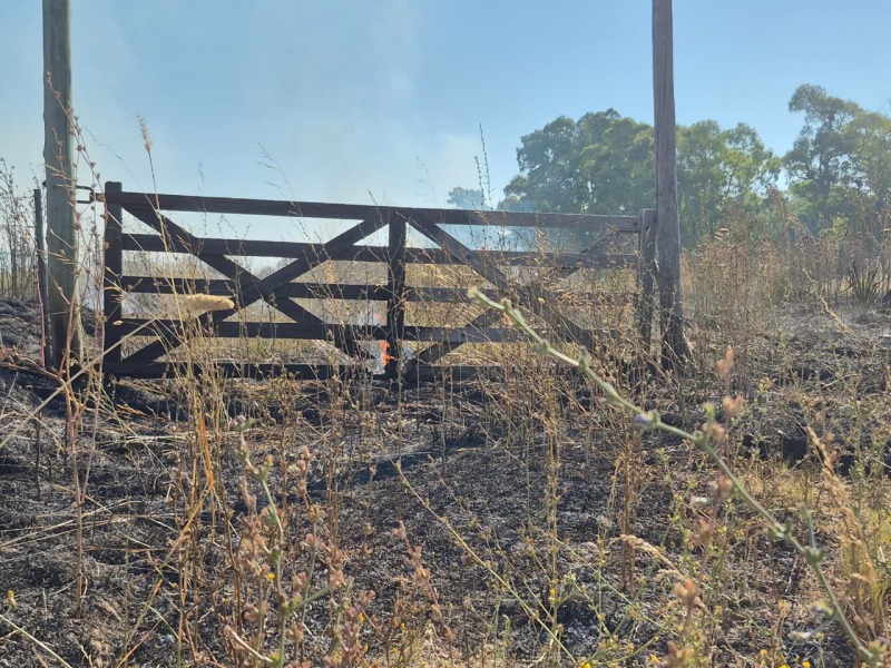 Nuevo incendio de pastizales consumi� 30 hect�reas y dej� a dos bomberos heridos